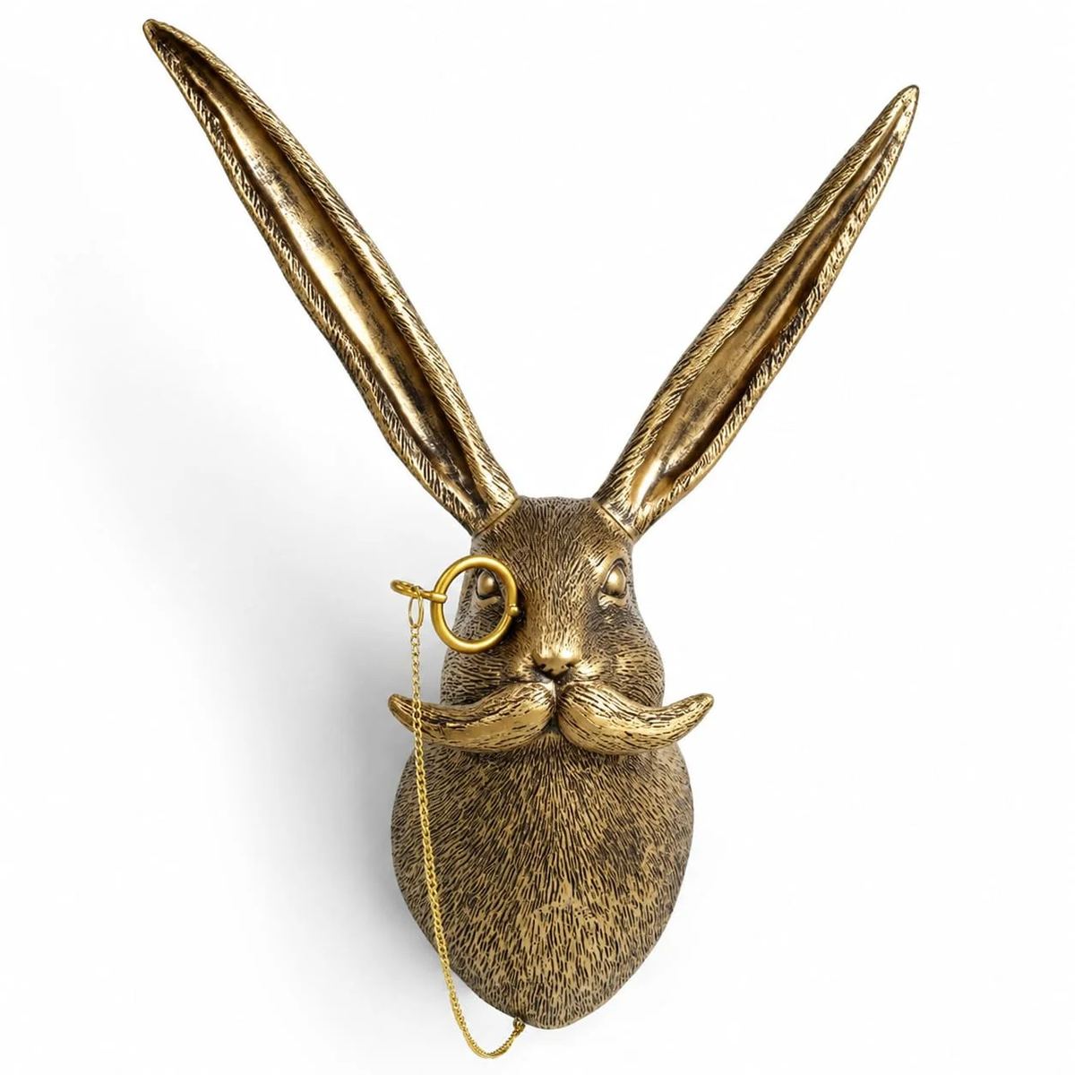 UITWMKTG Gold Rabbit Head Wall Decor