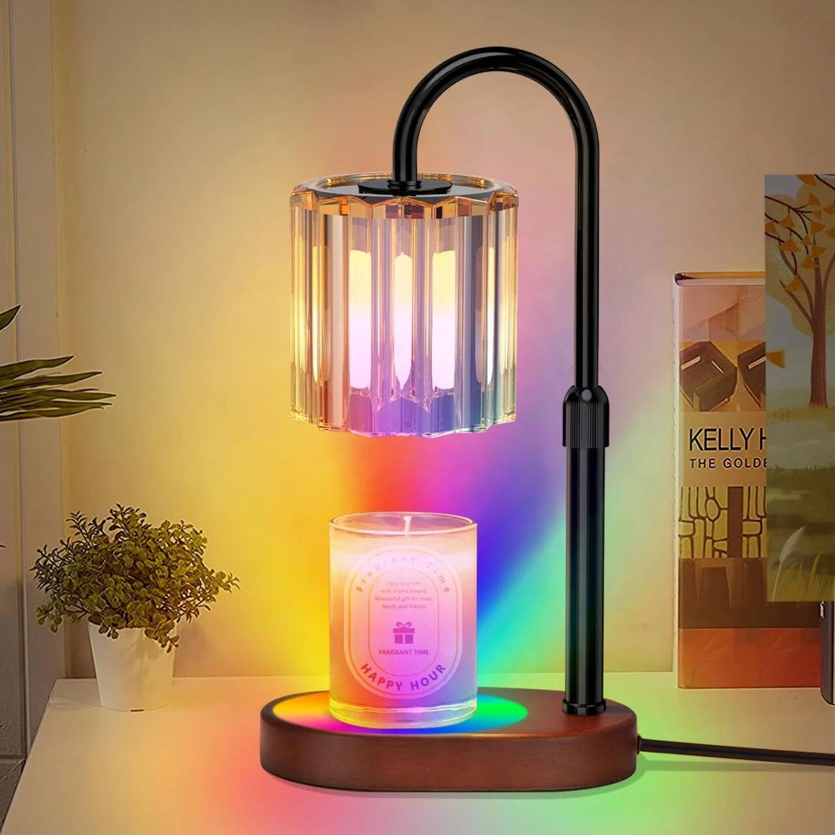 Candle Warmer Lamp with Timer with LED Color Lights Dimmable
