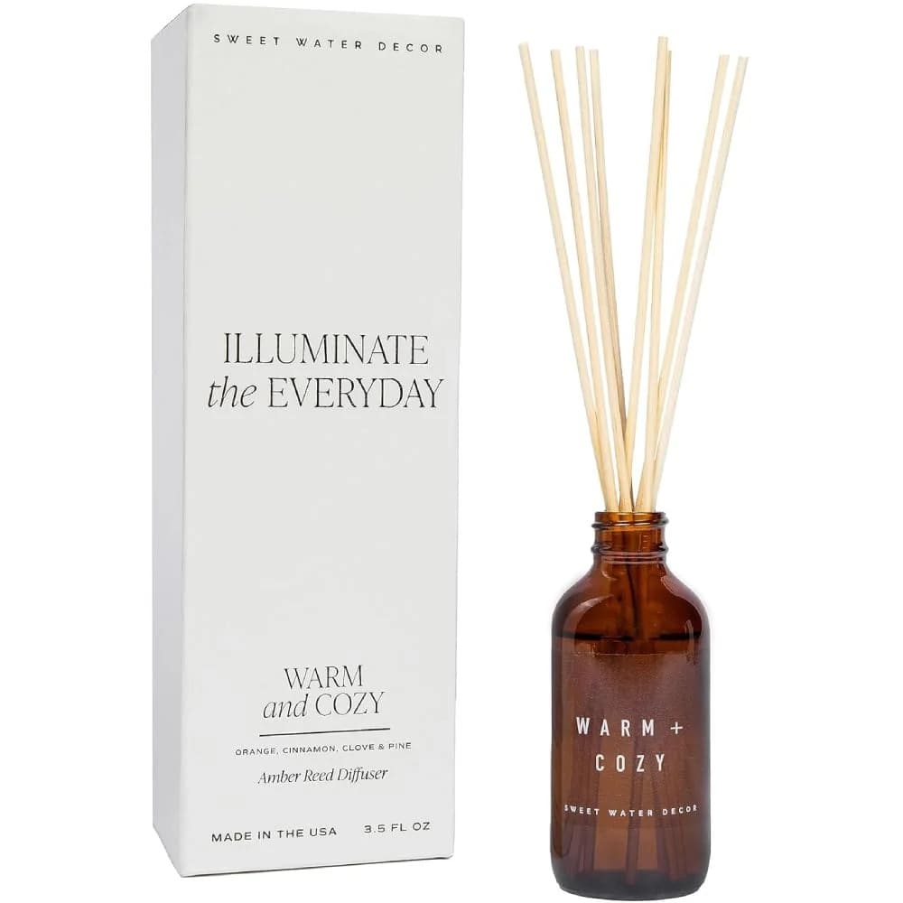 Sweet Water Decor Warm and Cozy Reed Diffuser Set