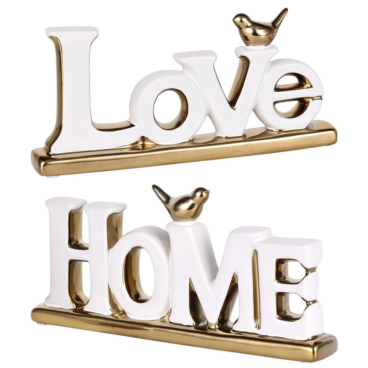 Love Sign Decor White and Gold Room Decor Aesthetic Knick