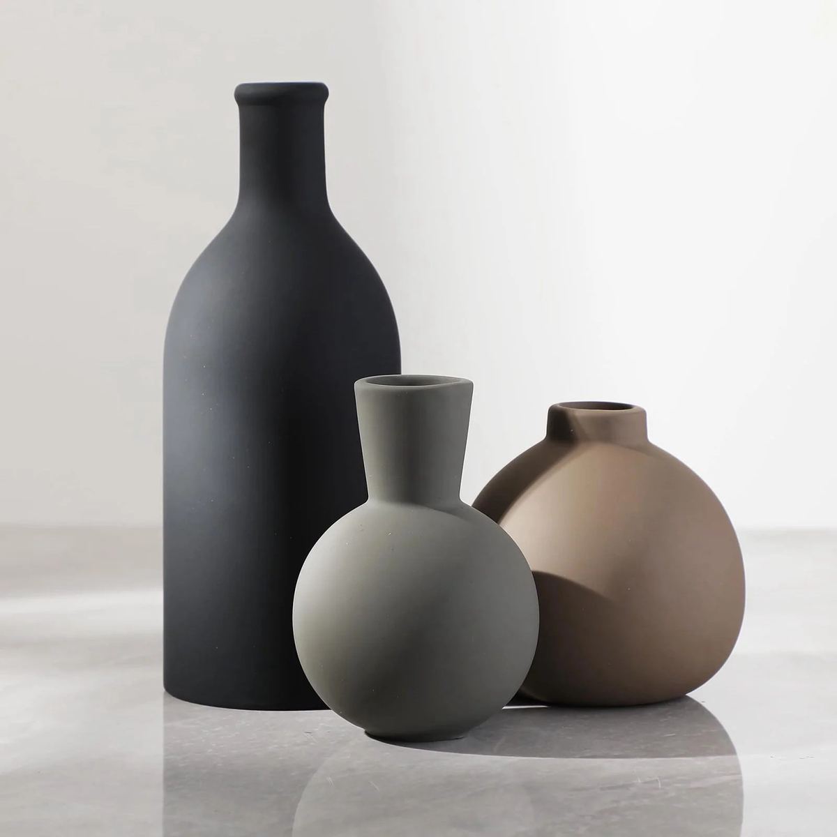 Ceramic Vase Set of 3 Vases Home Decor Rustic Farmhouse