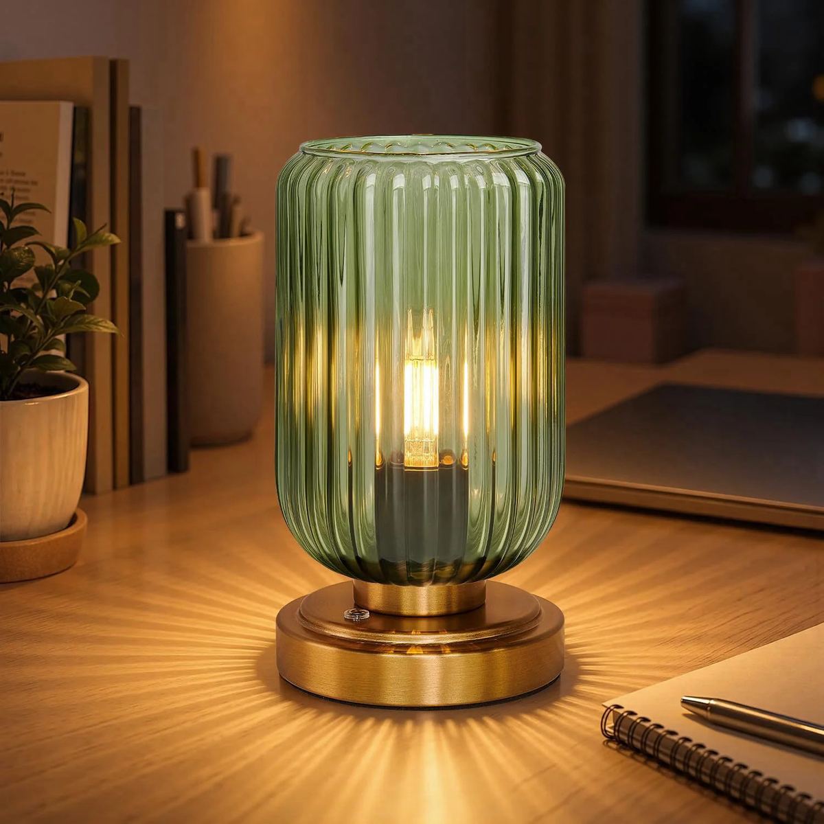 Cordless Table Lamp for Bedroom Touch Stepless Dimmable