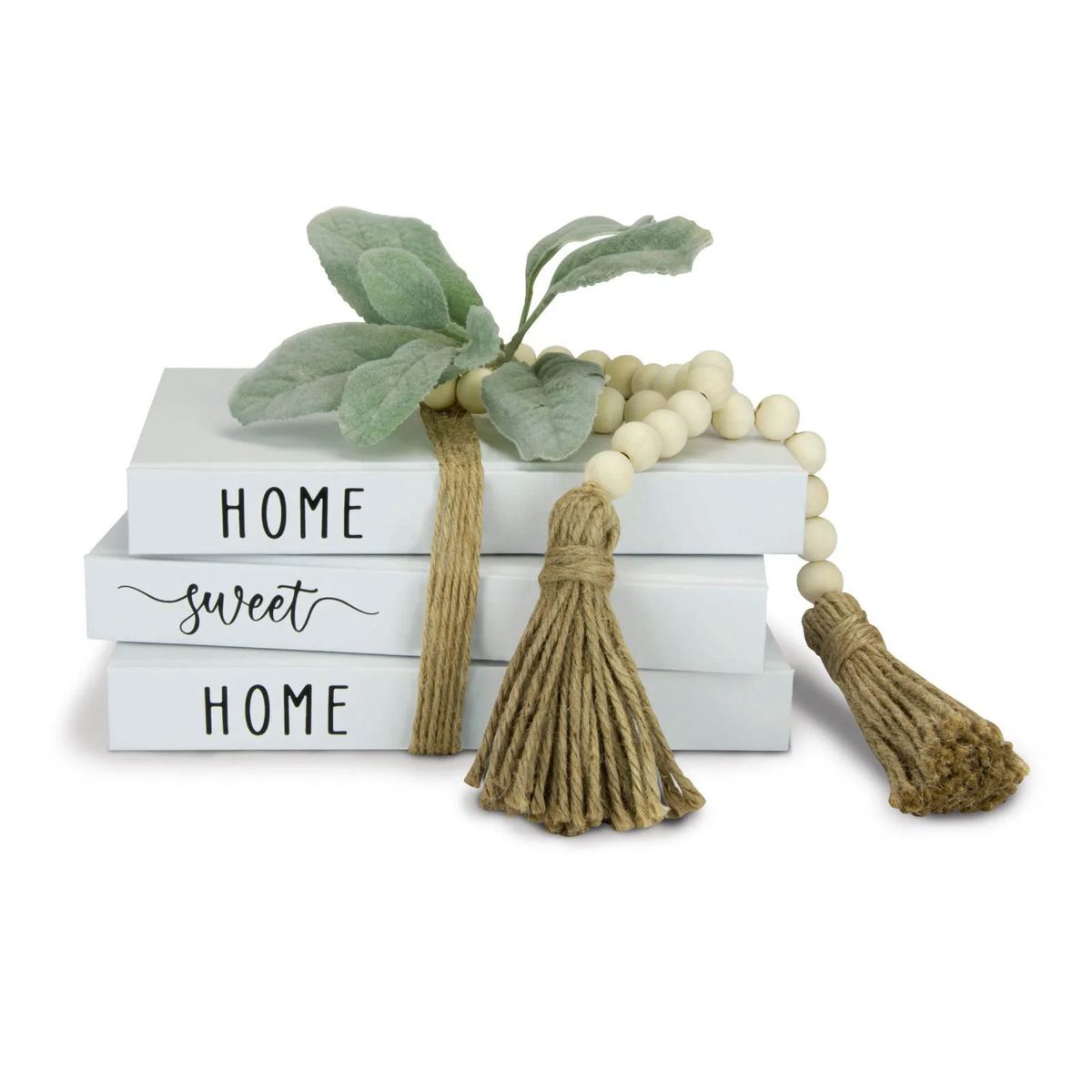 Home Sweet Home White Decorative Books for Home Decor