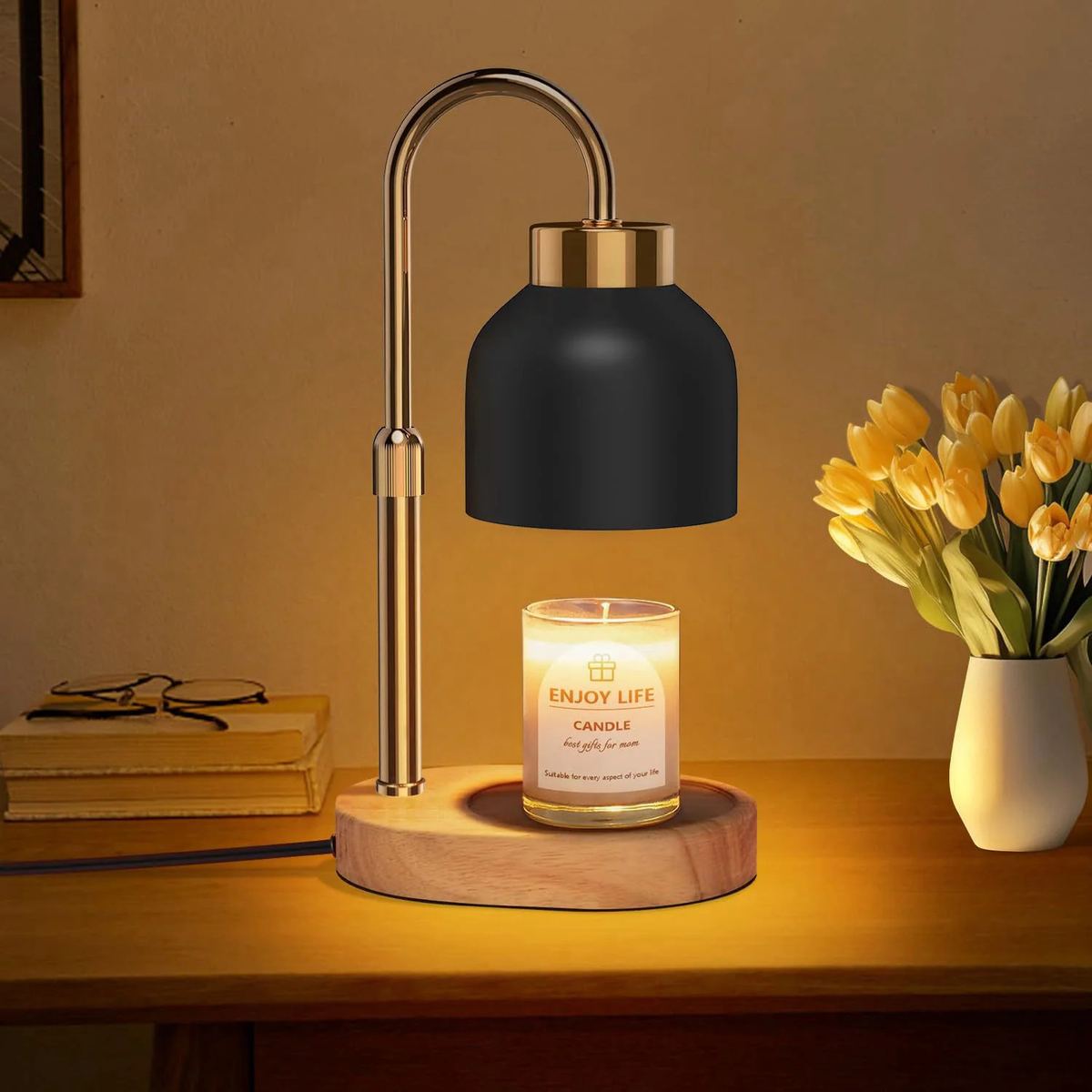seenlast Candle Warmer Lamp with Dimmer Adjustable Height 2