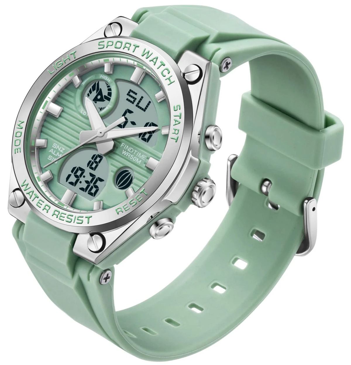 findtime Womens Digital Watch Sport Waterproof Watch Analog