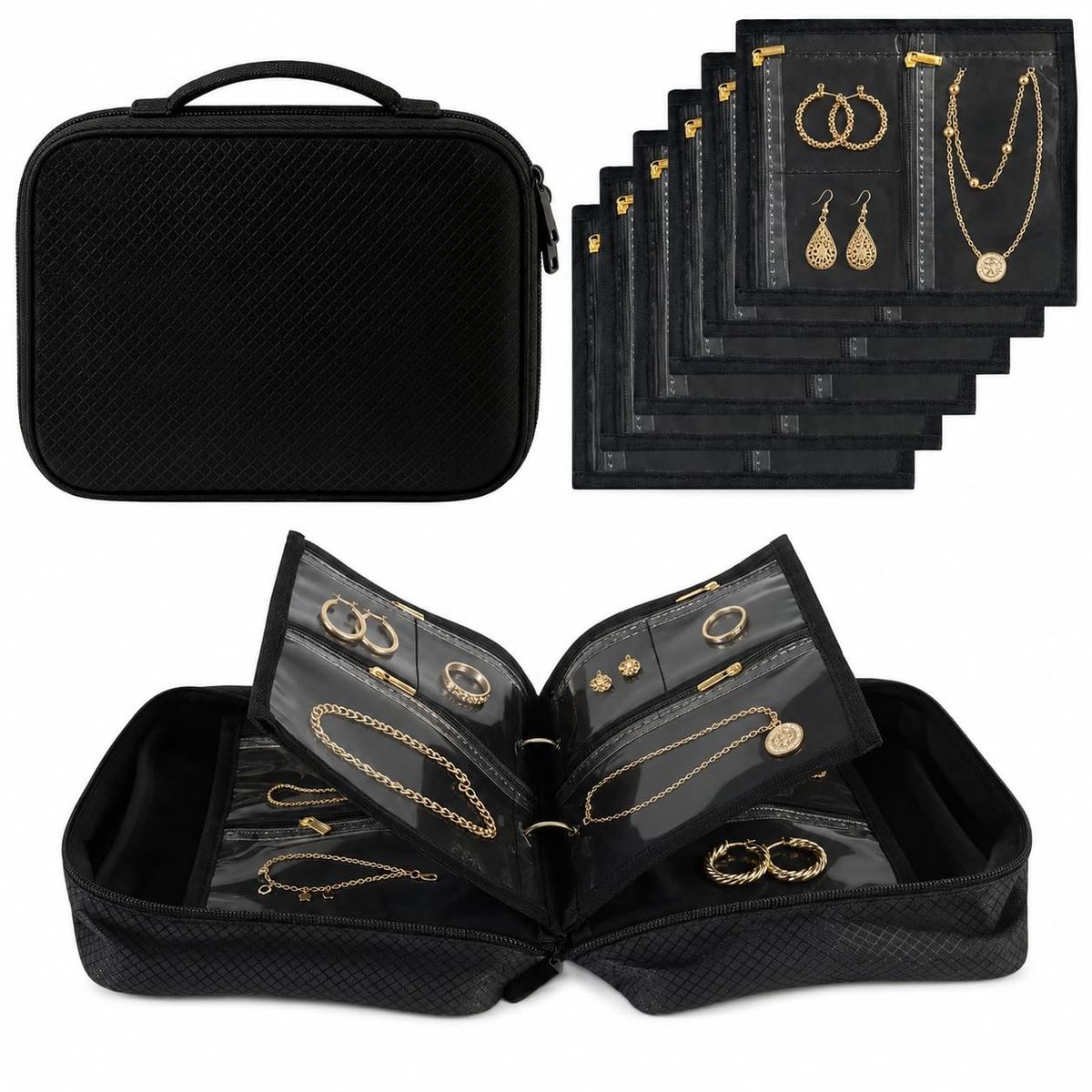 Travel Jewelry Organizer Case 36 Compartment Jewelry Storage