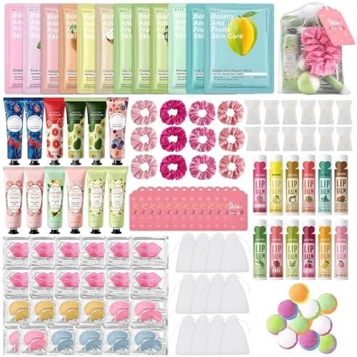 120PCS Spa Party Supplies for Girls Include Facial Masks Lip