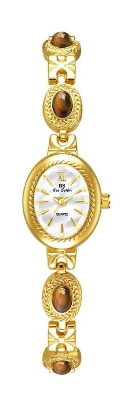 FANMIS Gold Watches for Women with Small Fase Oval Bracelet