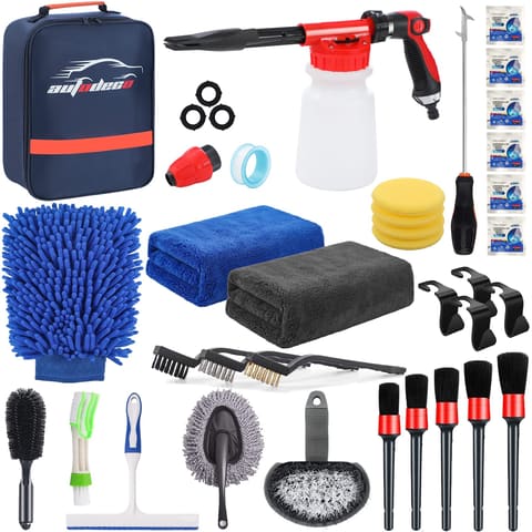 33Pcs Car Wash Detailing Kit Cleaning Kits with Foam Gun
