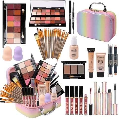 Makeup Set for Girls Rainbow Makeup Kit Beauty Boxes with