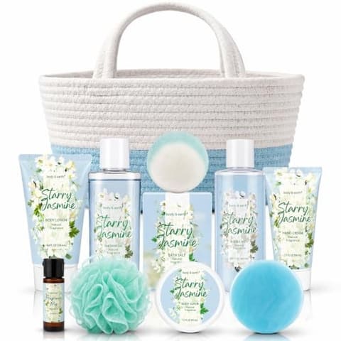 Body Earth Gift Baskets for Women 11PCS Jasmine Spa Gift