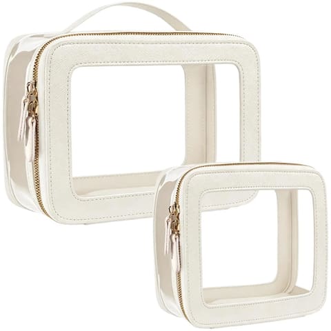 Clear Mahjong Tile Bag Travel Makeup Bag Set Small Portable