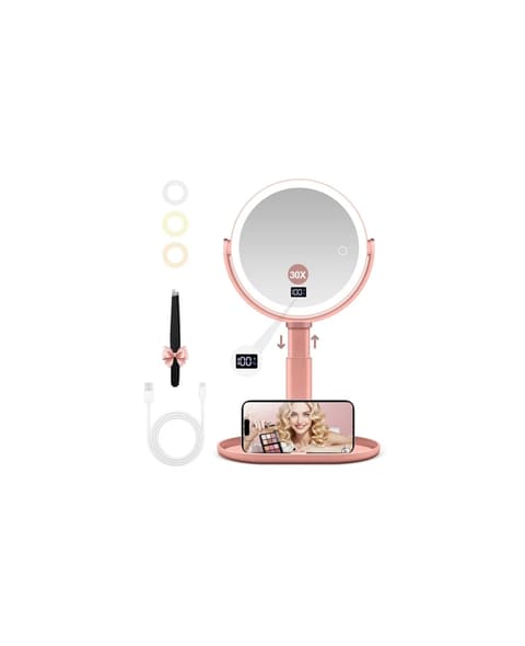 Makeup Magnifying Mirror with Light 30X 1X Digital Display 2