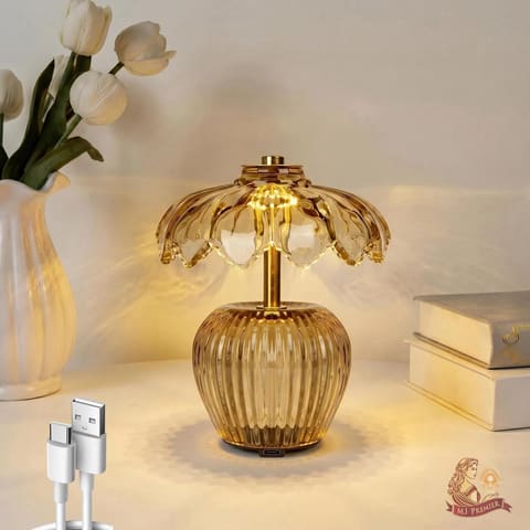 MJ PREMIER Rechargeable Table Lamp Small Cordless Lamp with