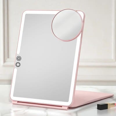 FUNTOUCH 2500mAh Large Rechargeable Travel Makeup Mirror