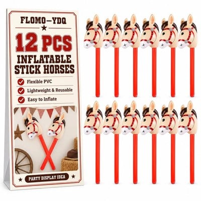 Inflatable Stick Horses for Western Cowboy Parties