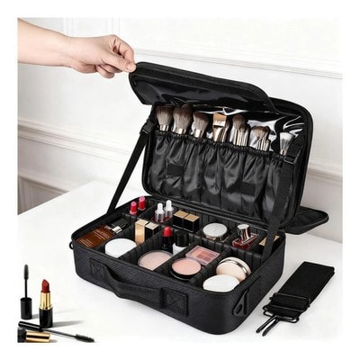 Greenfeather Travel Makeup Bag Professional Cosmetic Train