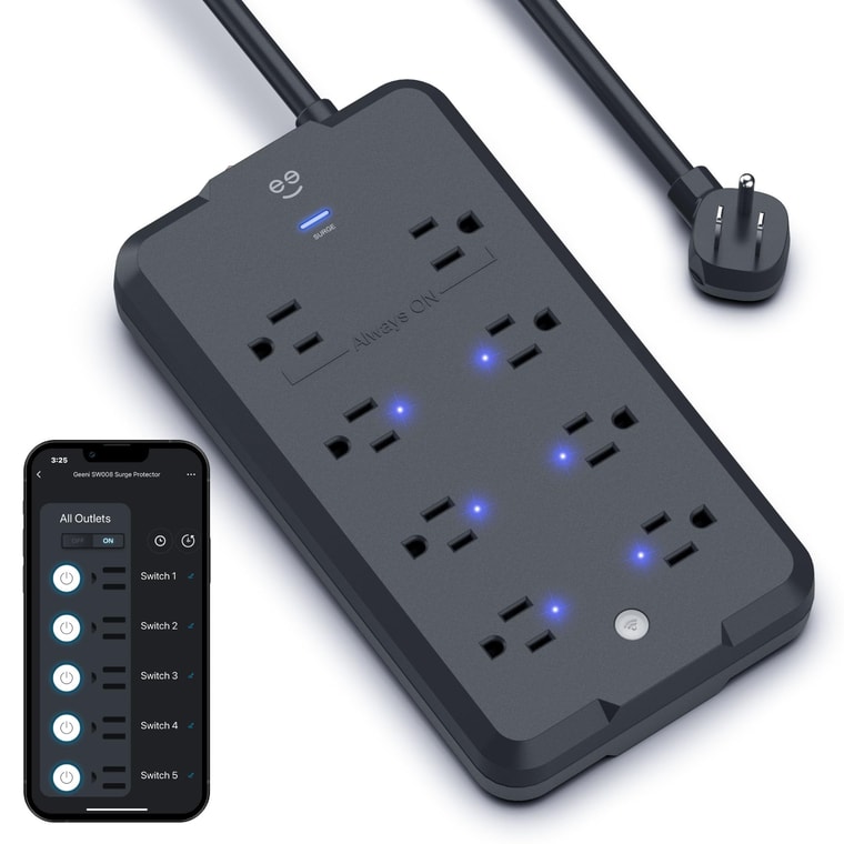 Geeni Surge Ultra Smart 8 Outlet Surge Protector No Hub 6 ft