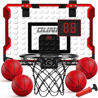 TEMI Indoor Basketball Hoop with Electronic Scoreboard