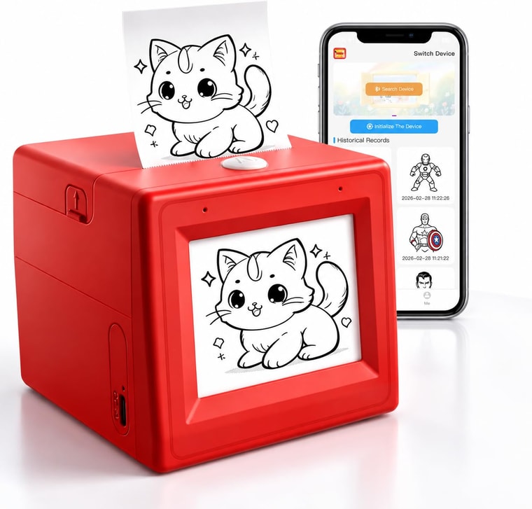 AI Smart Voice Sticker Printer Inkless Thermal