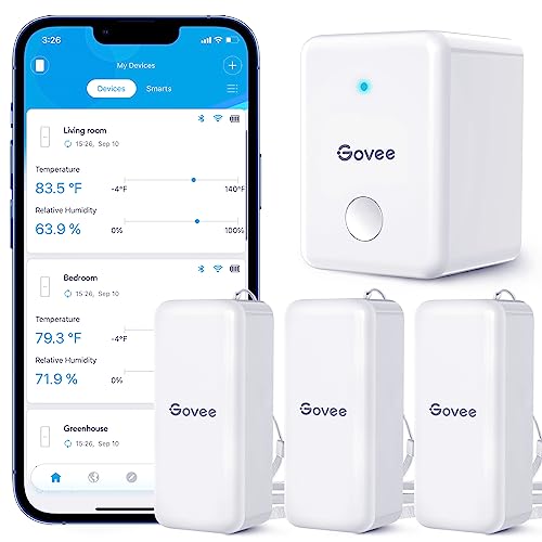 Govee Hygrometer Thermometer 3 Pack Mini Indoor WiFi