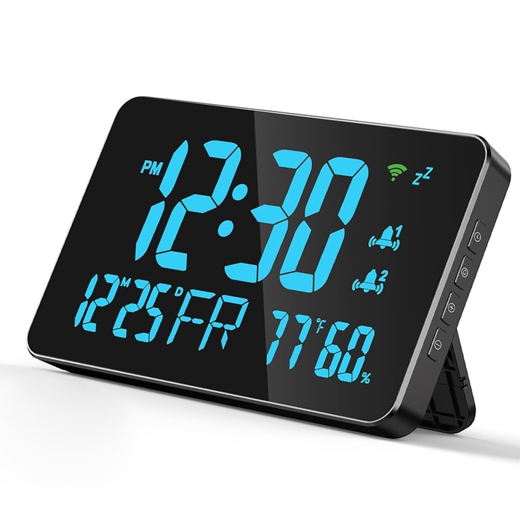 Luocute for Tuya WiFi Temperature Humidity Clock Large LED