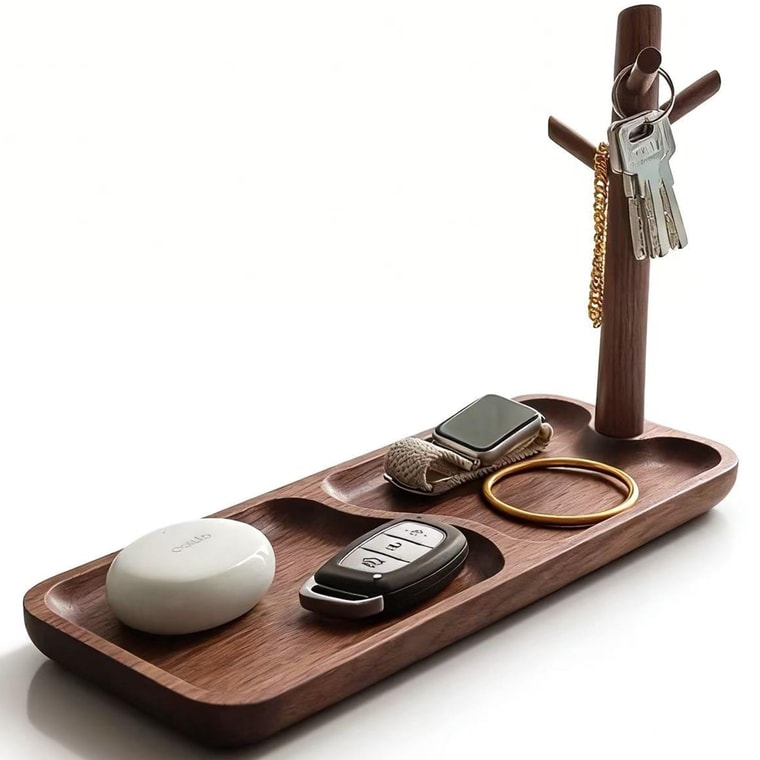 Solid Black Walnut Key Tray