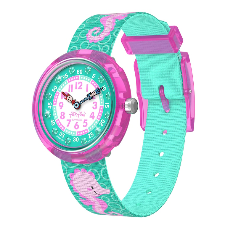 Flik Flak Girls Kids Watch Casual Green Bio sourced Quartz
