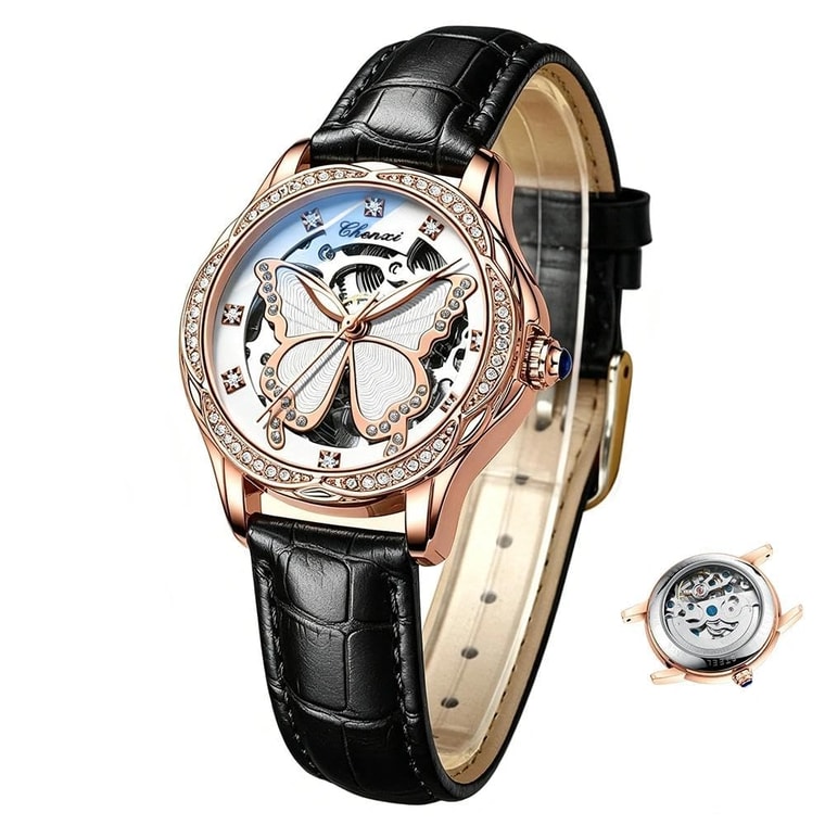 New Women Automatic Watch Luxury Dress Butterfly Design