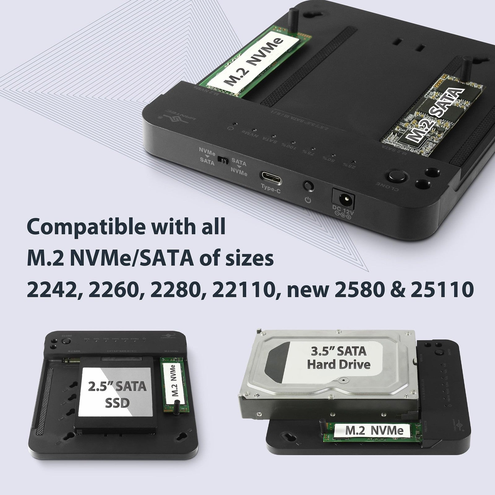 Two computer hard drives placed side by side on a white surface