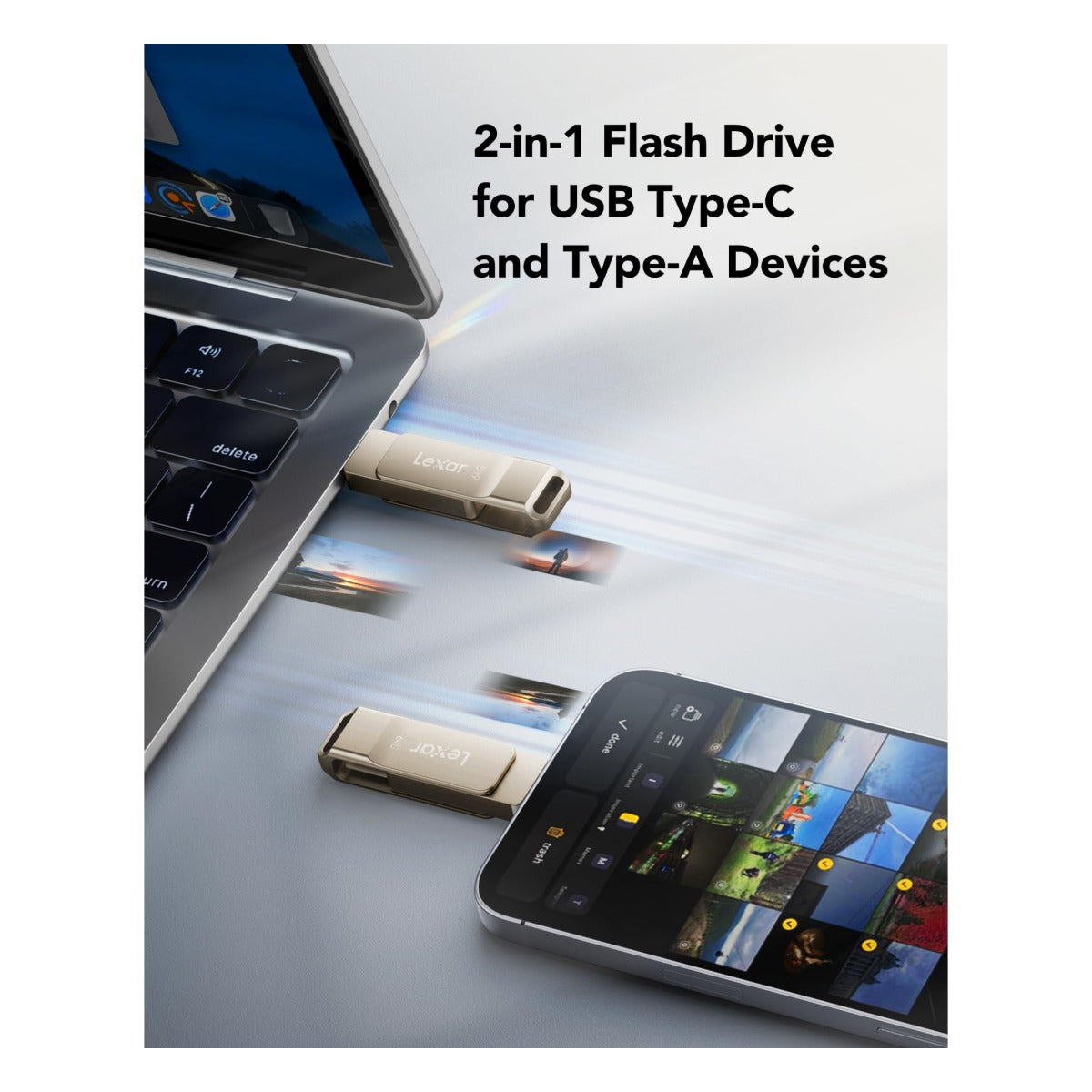 Lexar D40E 64GB Dual USB 3.2 Gen 1 Type - Official Lexar Product Imagery - View 5