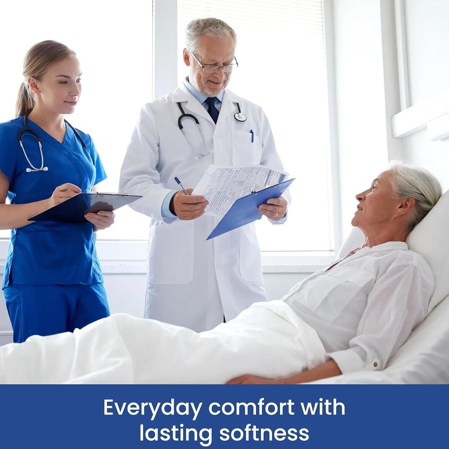 Hospital patient bath blanket by Linteum Textile Supply, 100% cotton, soft and breathable for comfortable patient care.