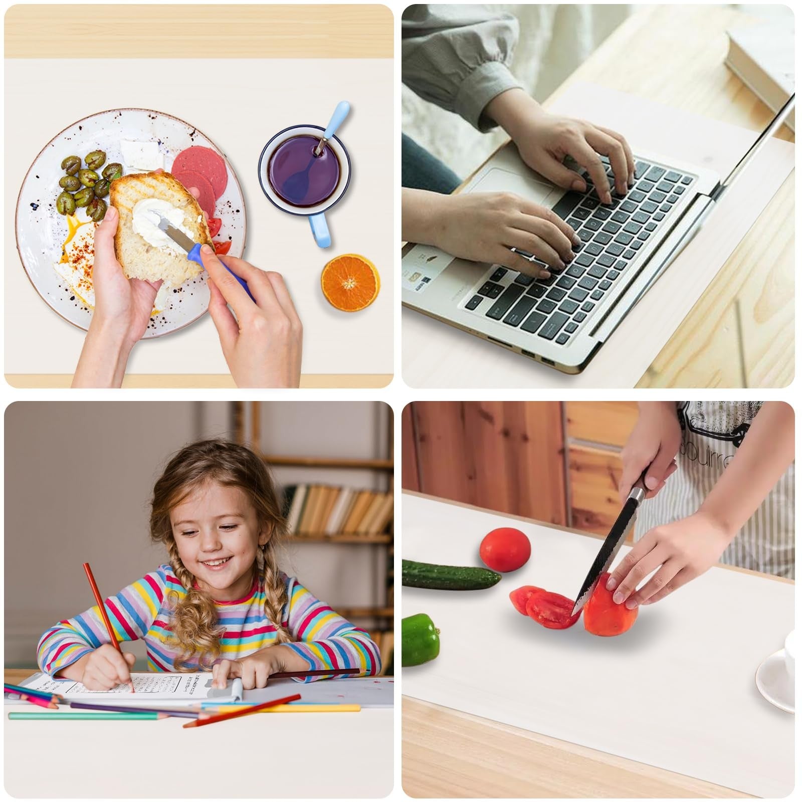 Large Golesh silicone kitchen counter protector mat, 72x16 inches, heat resistant and waterproof for kitchen countertop protection.
