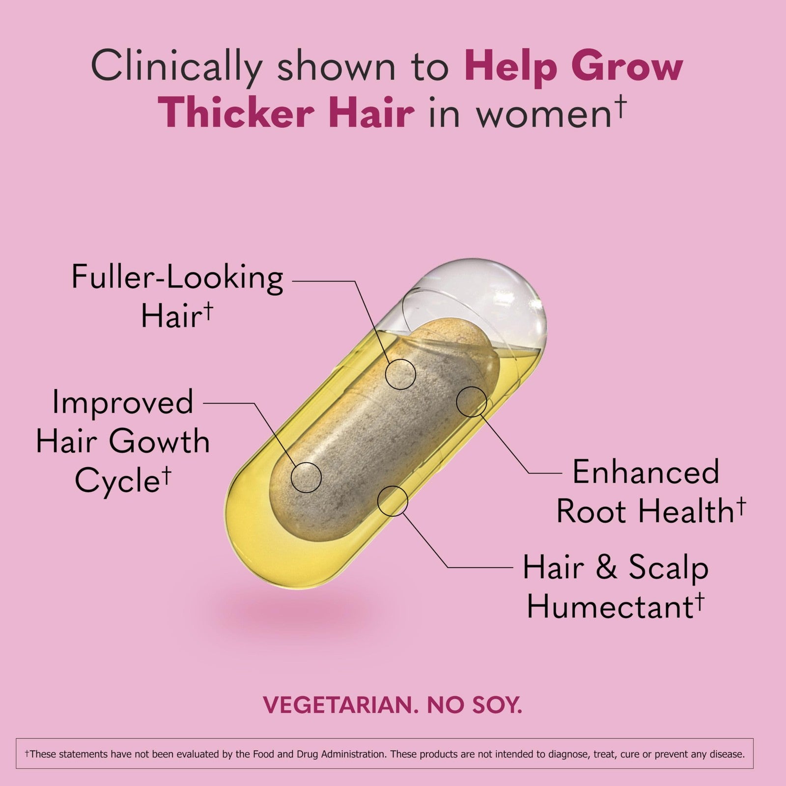 Garden of Life Hair Growth DuoCaps for women and men, 30 capsules, close-up of supplement bottles with green and white labels.