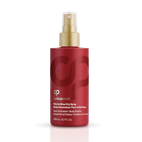 ColorProof Volume Blow Dry Spray Primer in 6.7oz bottle, showing the volumizing heat protection spray with a sleek bottle design