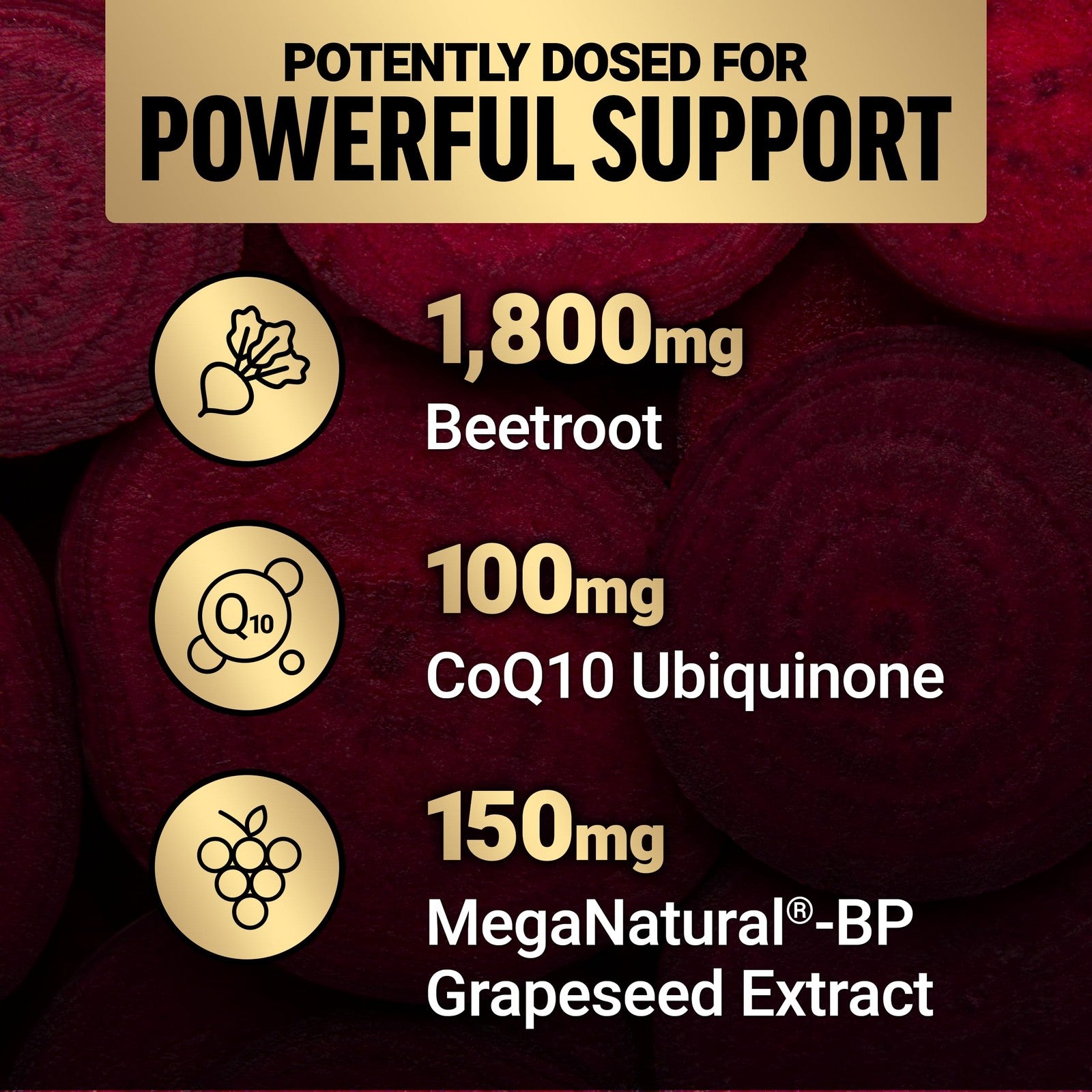 Force Factor Total Beets heart health capsules with beet root extract, showing the bottle and capsules on a white background.