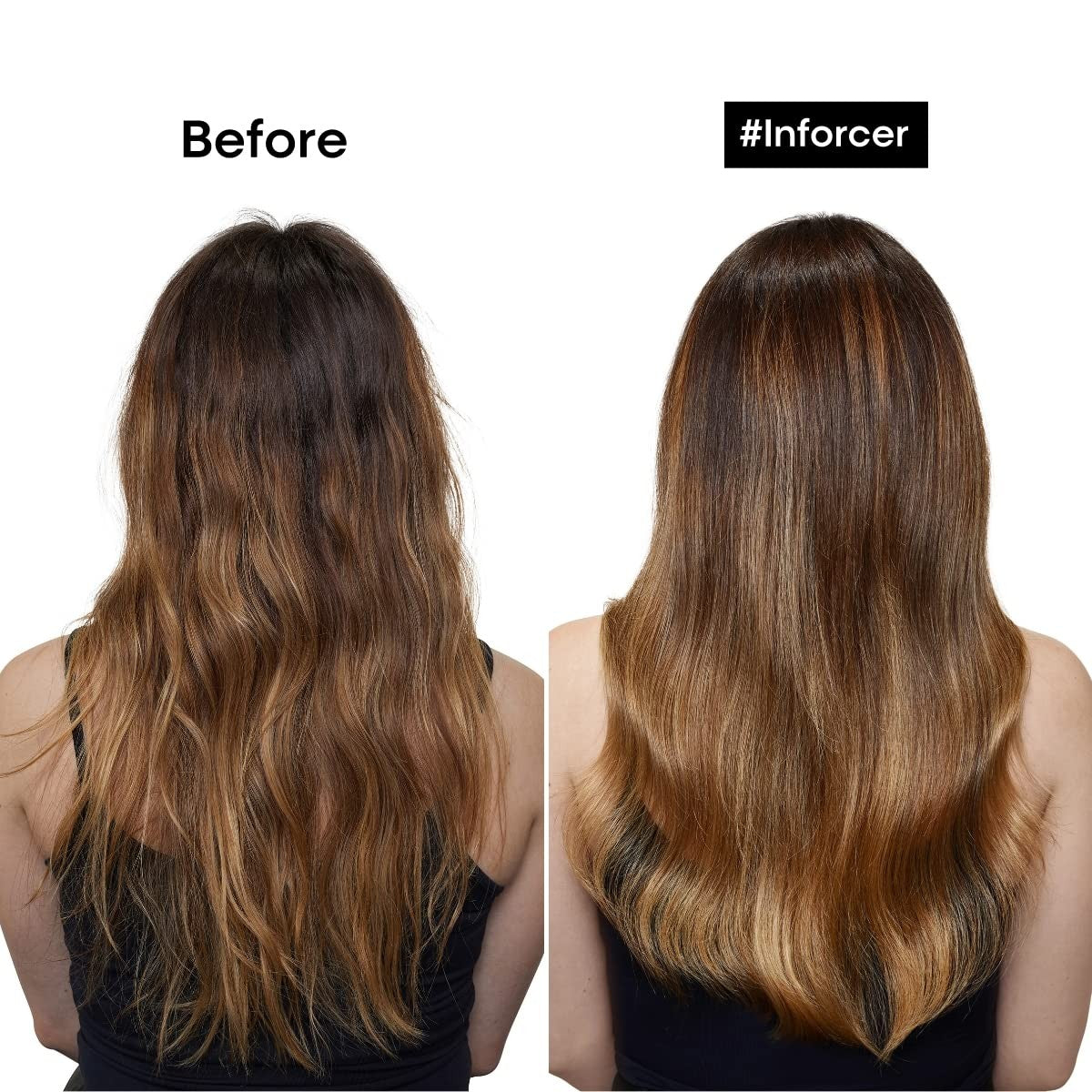 L'Oréal Professionnel Paris Inforcer Strengthening Shampoo bottle with label, designed to prevent hair breakage and strengthen hair.