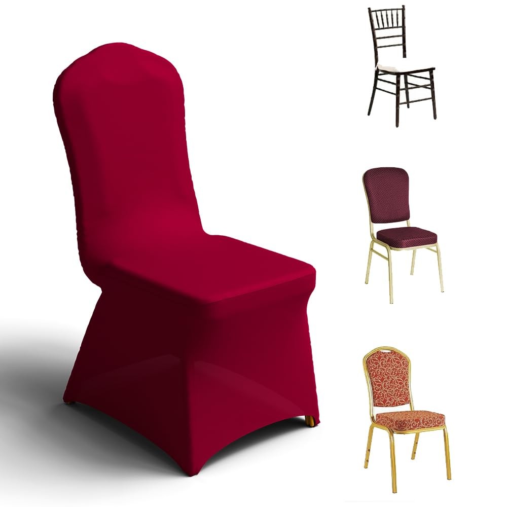 Trlyc 30-pack of spandex chair covers for dining chairs, stretchy polyester material, fitted for a sleek, elegant look.