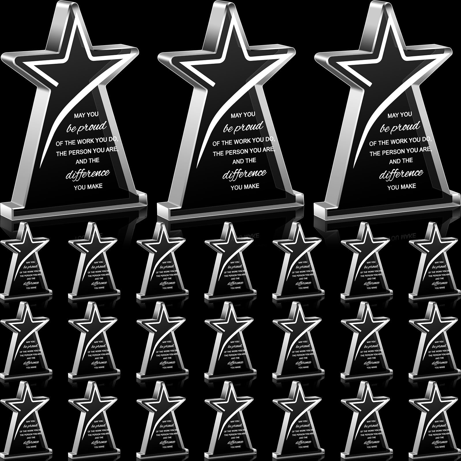 Huquary Employee Appreciation Award trophy for coworker of the month, featuring a sleek design and engraved plaque.
