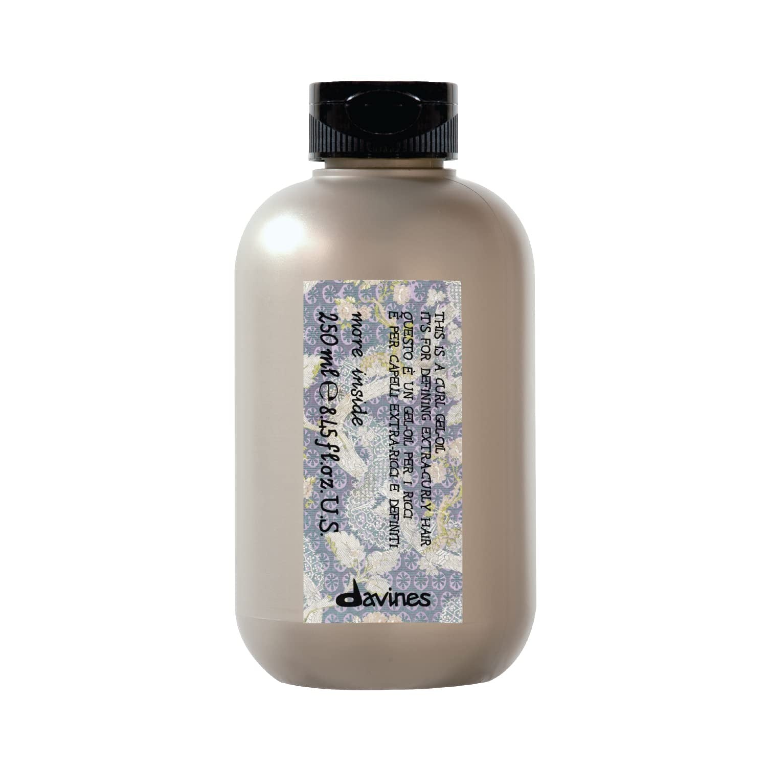 Davines This is a Curl Gel Oil for curly hair, shown in an 8.45 fl oz bottle with a pump dispenser.