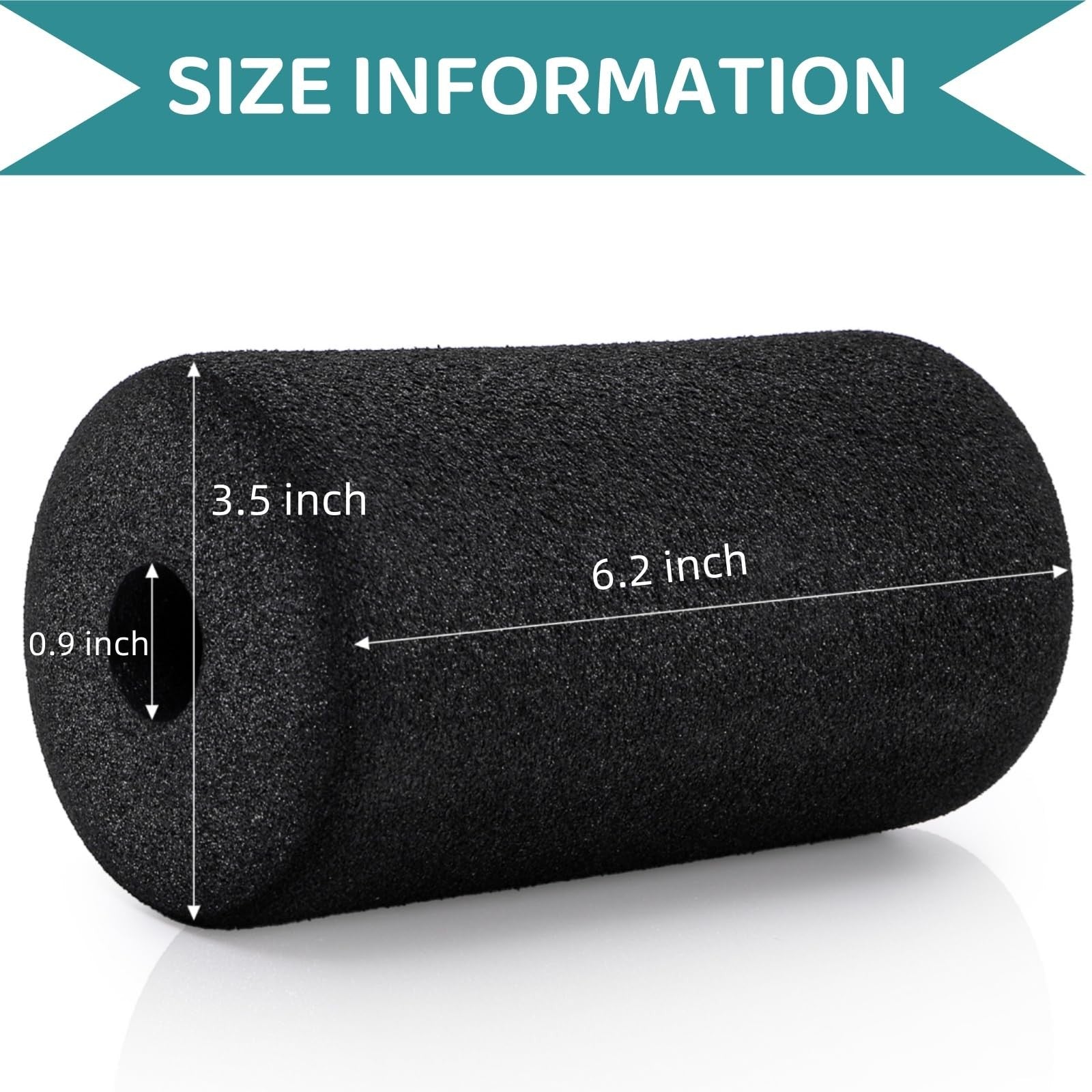 WRINGKIT 8-pack foot foam pads and rollers, machine leg foam roller fitting 1-inch tubes, for muscle relief and massage therapy.
