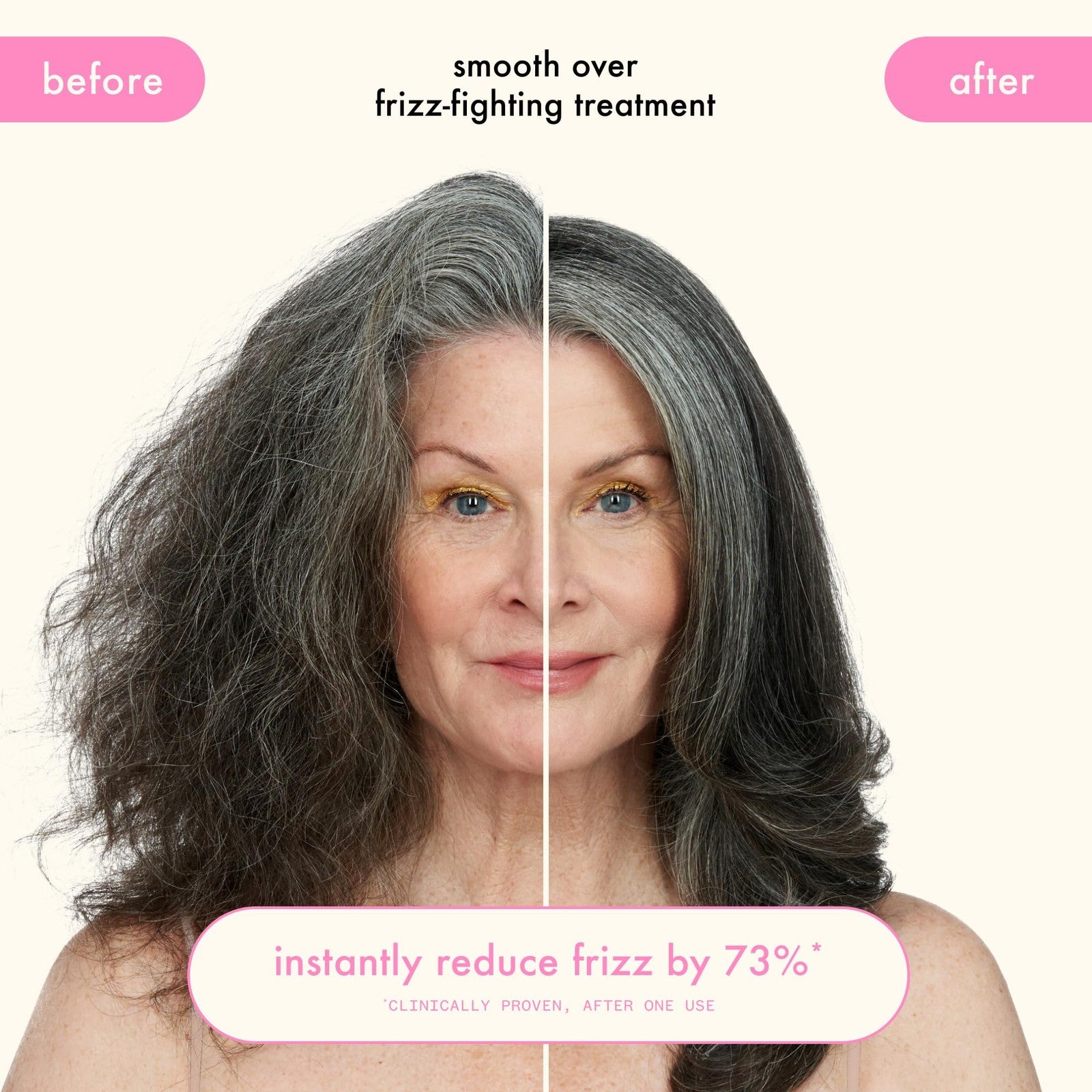 Amika Smooth Over frizz-fighting treatment mask in a jar, creamy hair mask for smoothing and frizz control
