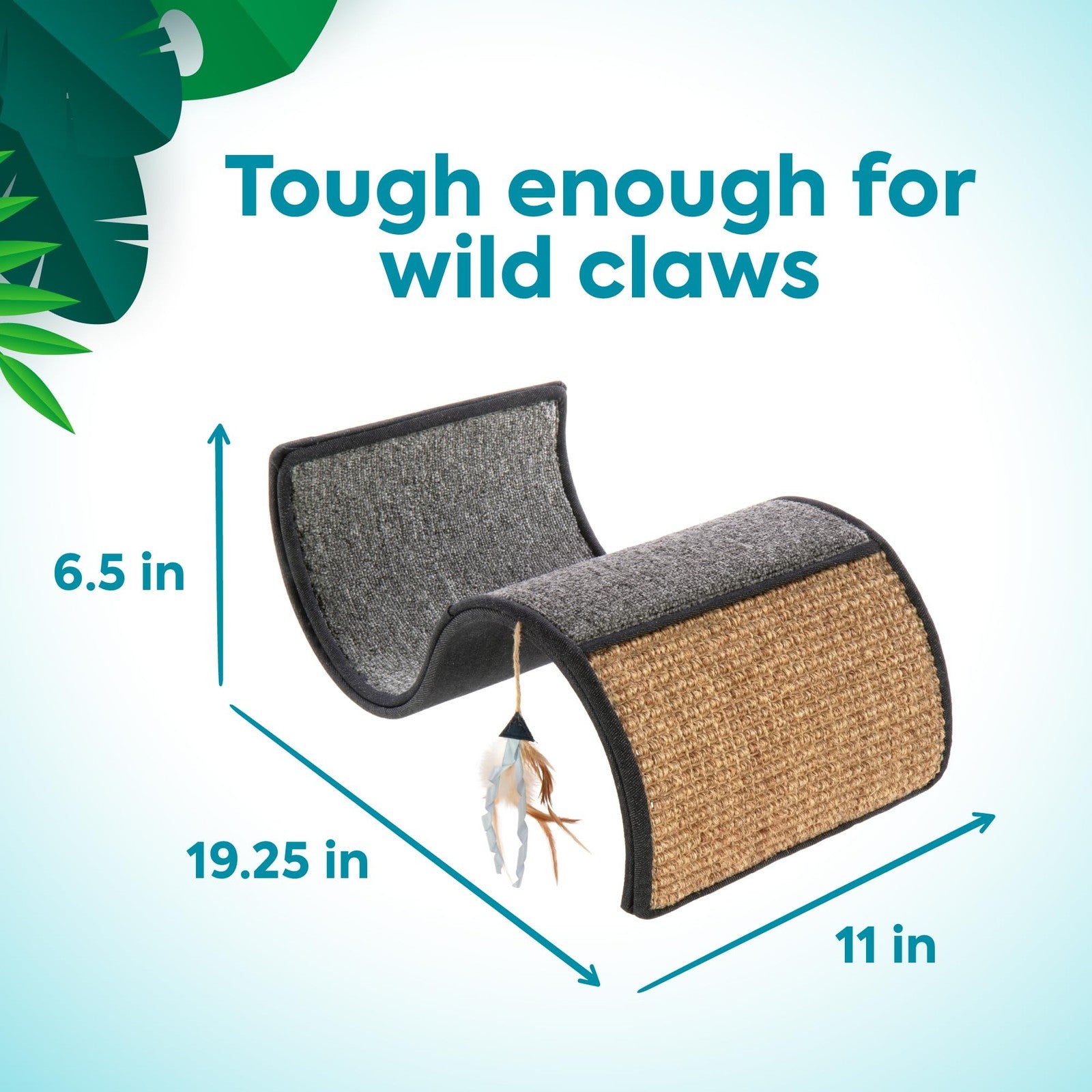 Petlinks Dream Curl Carpet Cat Scratcher with sisal, dual-surface lounge, and catnip for scratching and relaxing.