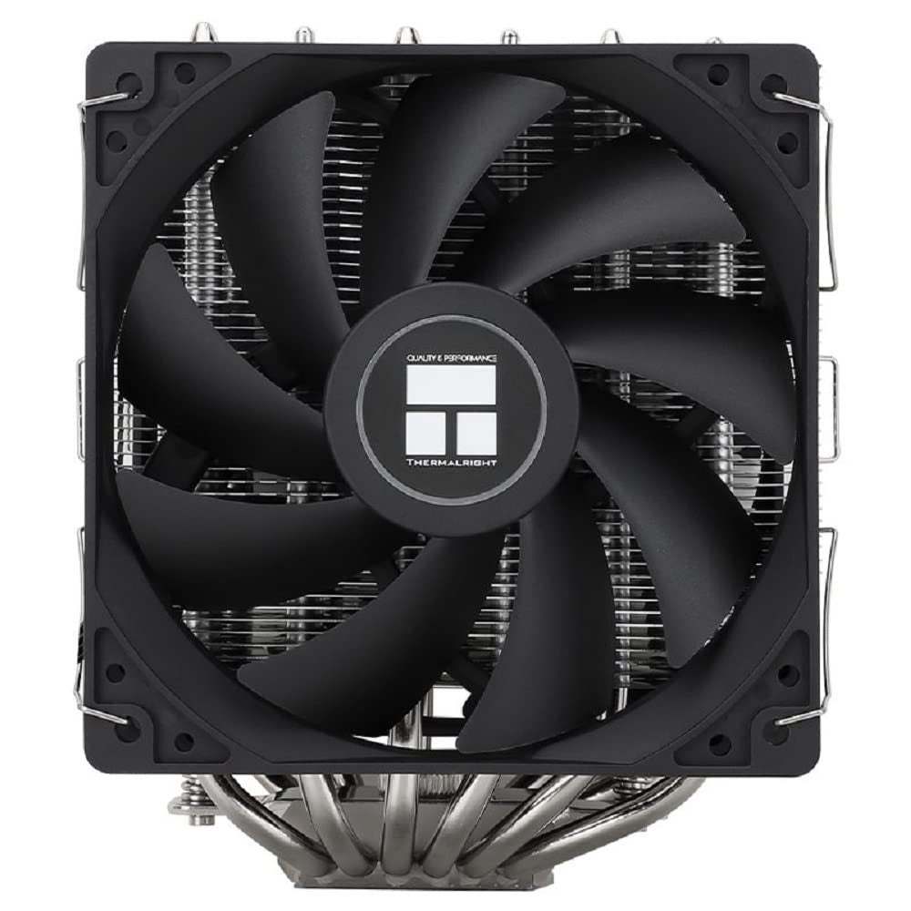 Thermalright Peerless Assassin 120 SE CPU cooler with dual fans, 6 heat pipes, and AGHP technology on a computer processor.