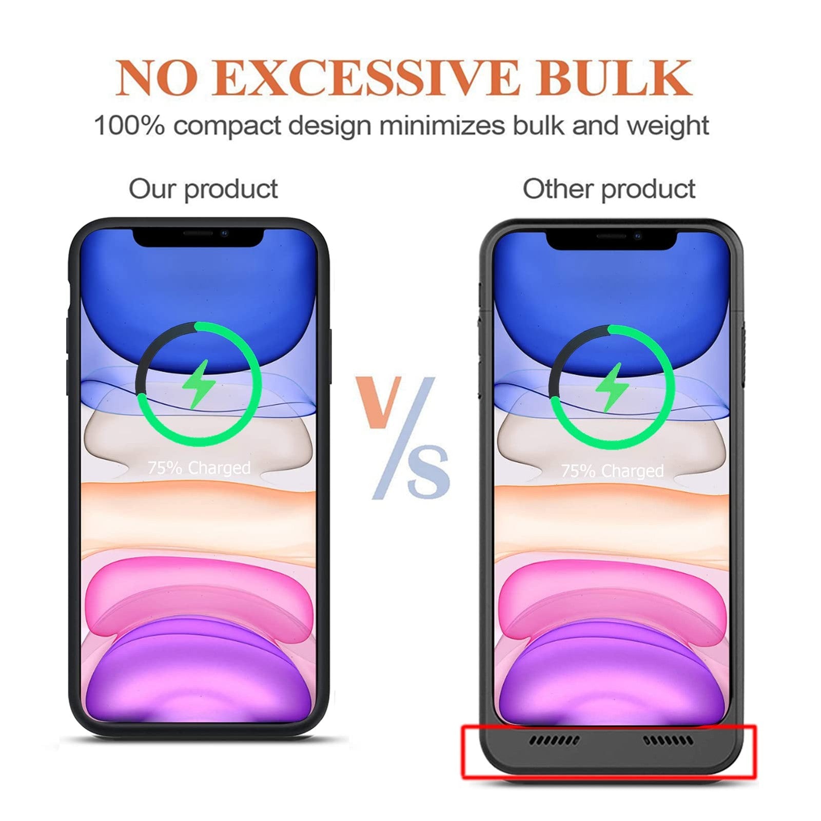 MaxBear 10000mAh iPhone 11 battery case with protective design and built-in charging port, providing portable power and device protection.
