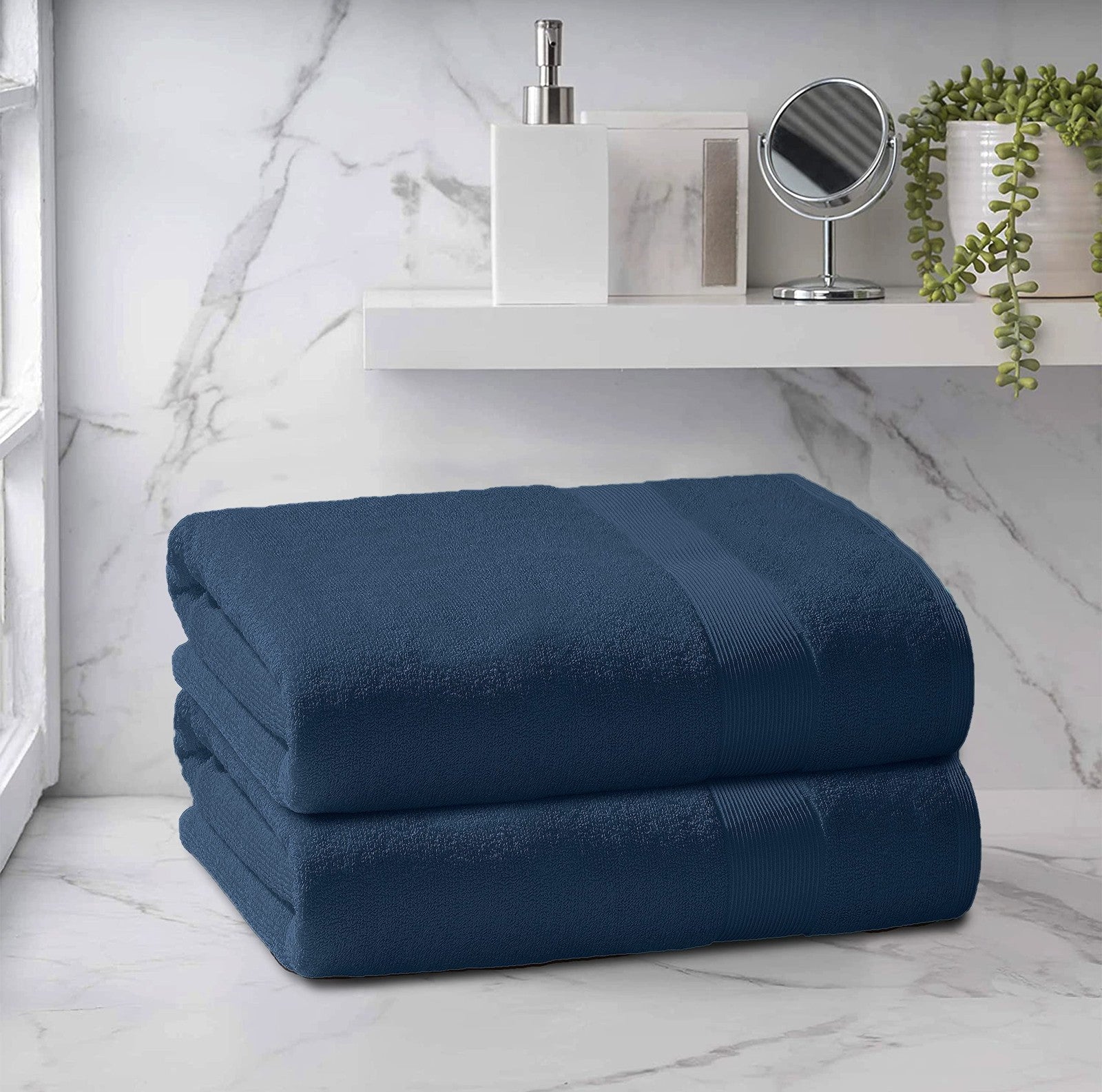 Belizzi Home premium white cotton bath sheets, oversized 35x70 inches, soft and absorbent for luxurious bathroom use.