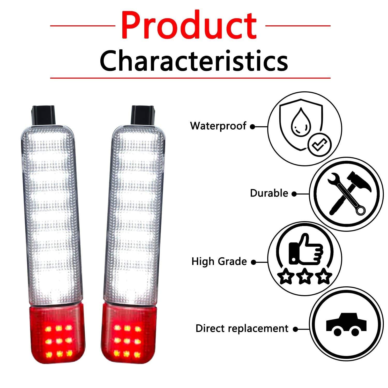 AFEISOL LED door panel courtesy lights for Chevy Sierra and GMC C/K plug and play replacement