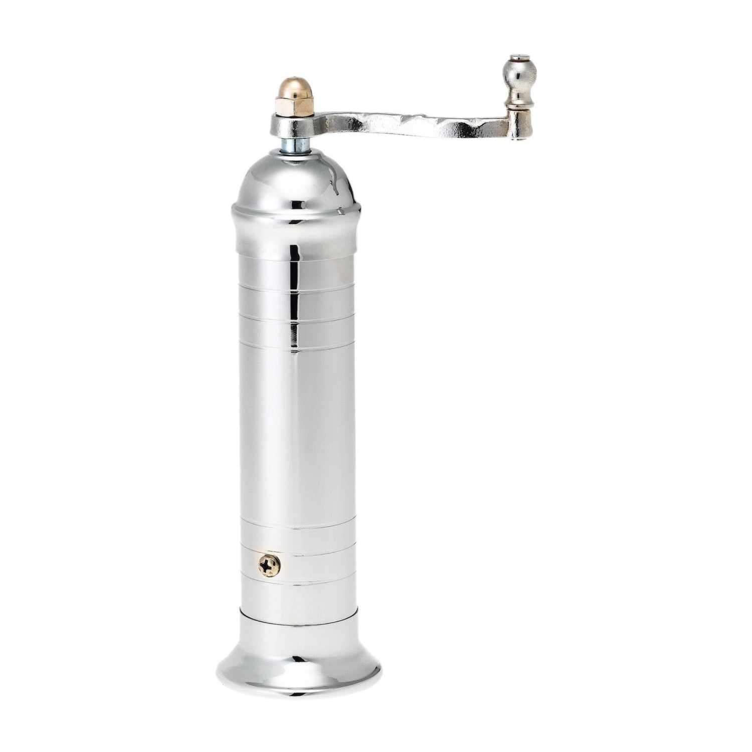 Chrome Atlas Pepper Mill Imports 8-inch pepper grinder with sleek, modern design for freshly ground spices.