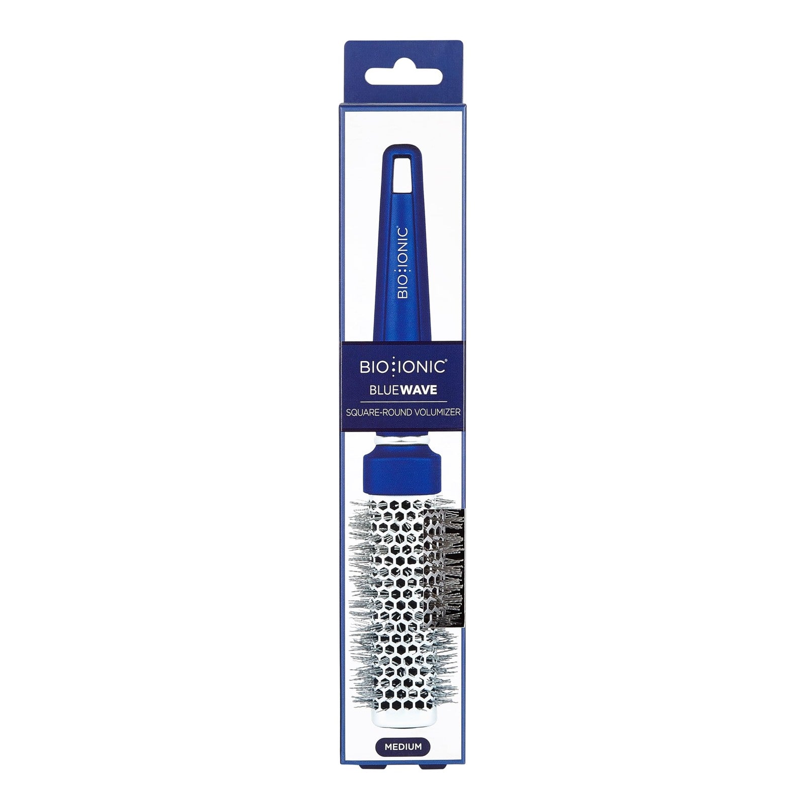 BIO IONIC BlueWave NanoIonic Conditioning Brush in medium size, designed for frizz-free shine and smooth hair.
