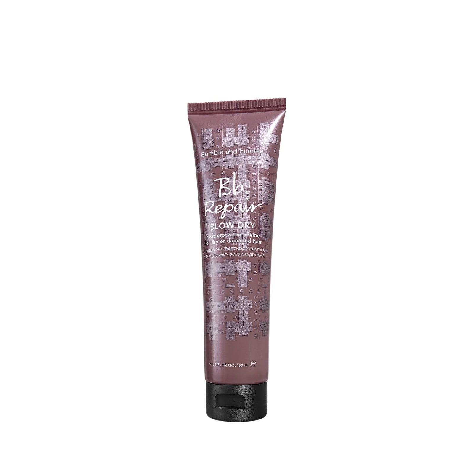 Bumble and bumble Repair Blow Dry Heat Protective Styling Cream 5oz for damaged hair, showing the cream tube and styling product.